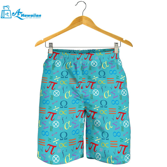 Math Pattern Print Design 02 Men Shorts