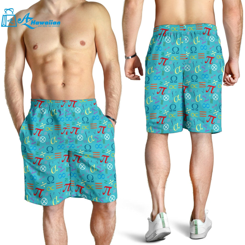 Math Pattern Print Design 02 Men Shorts