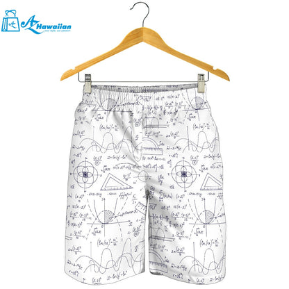 Math Pattern Print Design 03 Men Shorts