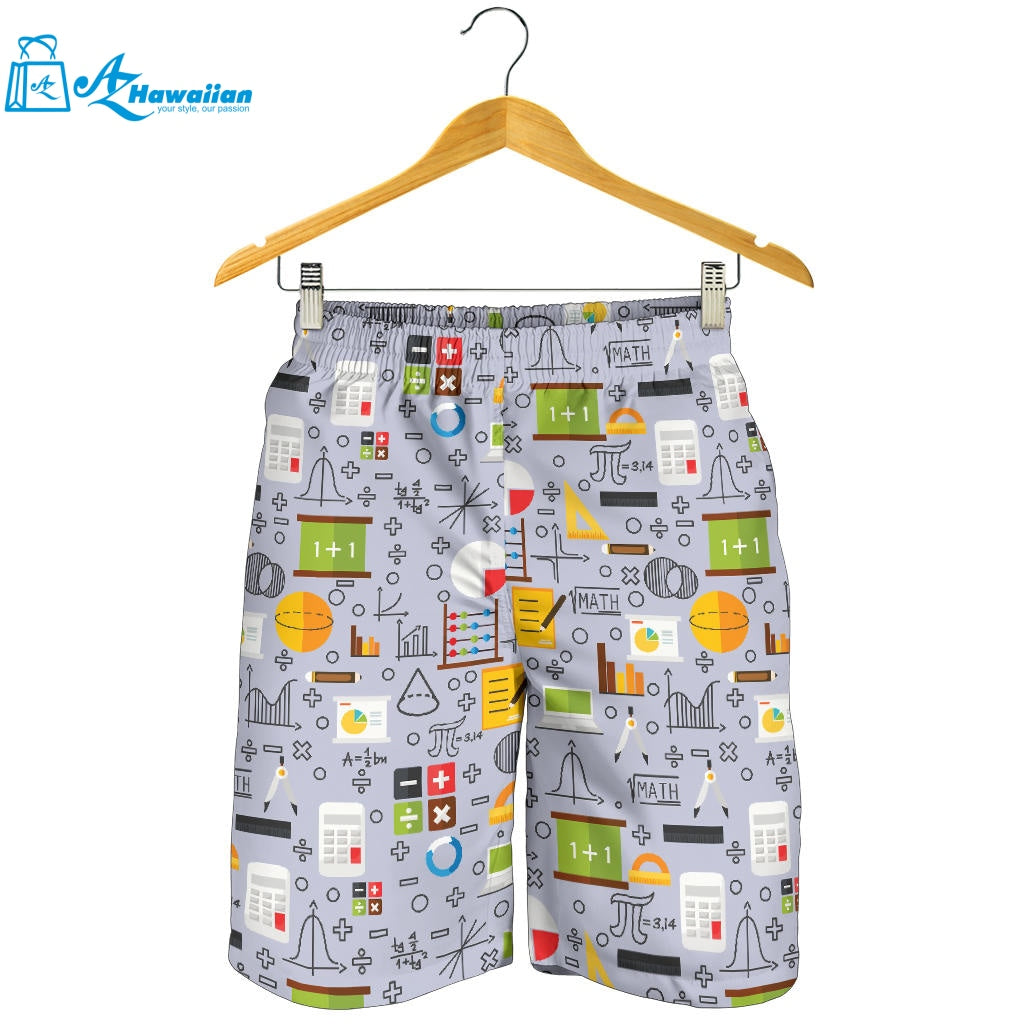 Math Pattern Print Design 04 Men Shorts