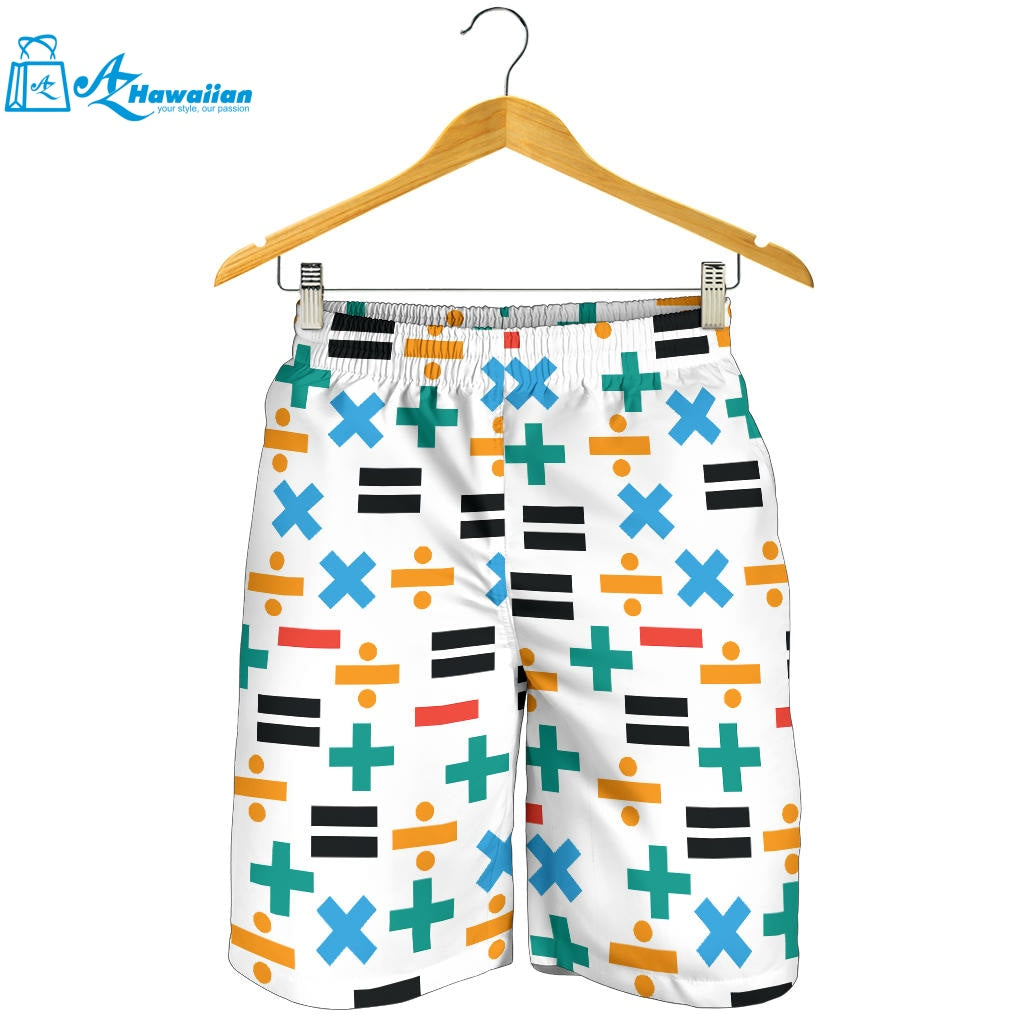 Math Pattern Print Design 05 Men Shorts