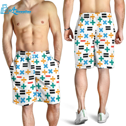 Math Pattern Print Design 05 Men Shorts