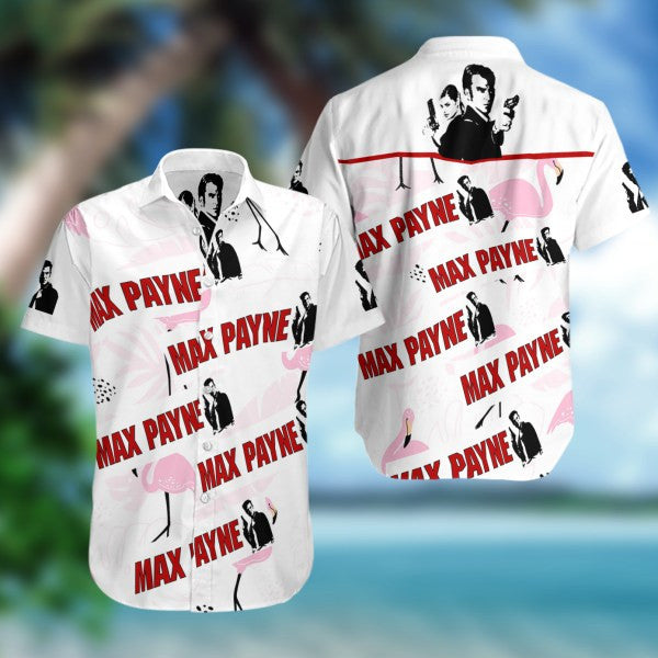 Max Payne ,Max Payne Summer Fan Gift Hawaiian Graphic Print Short Sleeve 