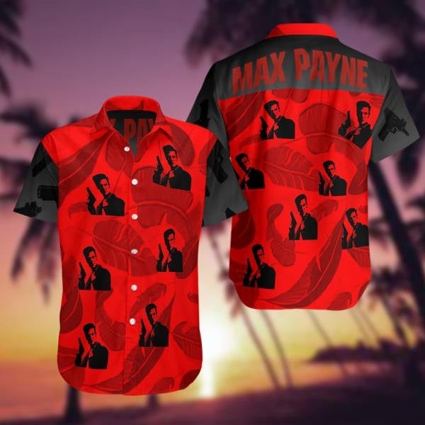 Max Payne ,Max Payne Summer Fan Gift Hawaiian Graphic Print Short Sleeve 