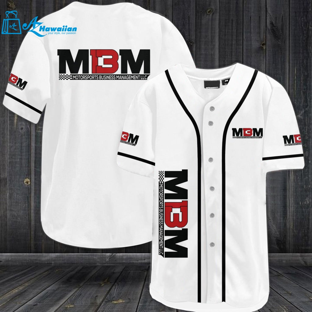 MBM Motorsports Racing Car Team Baseball Jersey 