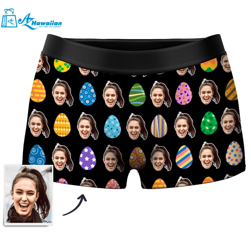 Men's Color Easter Egg Customize Face Boxer Shorts