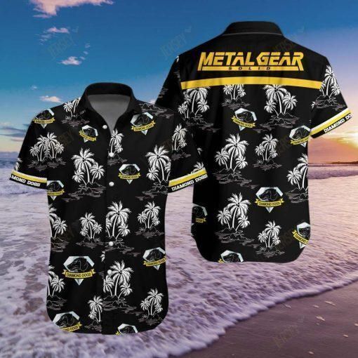 Metal Gear Solid Hawaiian Graphic Print Short Sleeve 