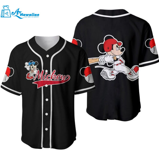 Mickey Mouse Disney Cartoon Graphics All Over Print 3D Baseball Jersey 