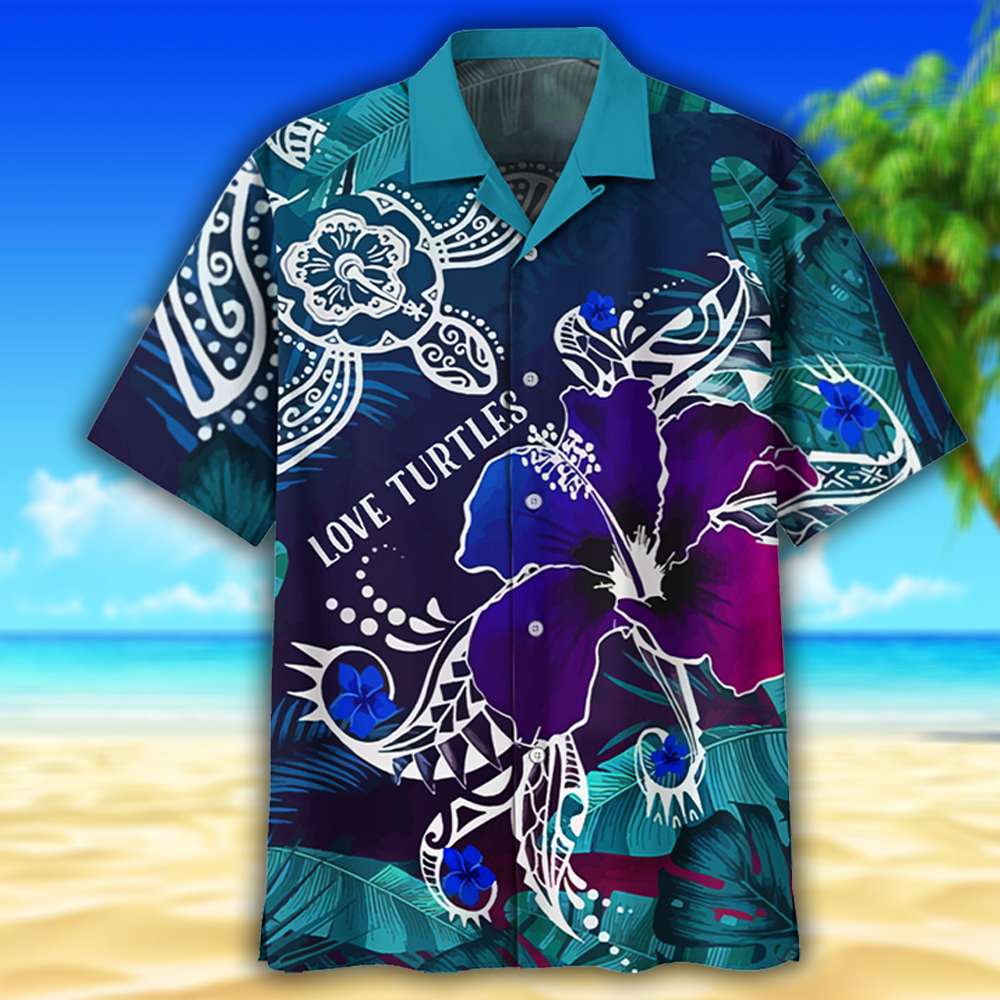 Turtle Hawaiian Shirt Short Pattern