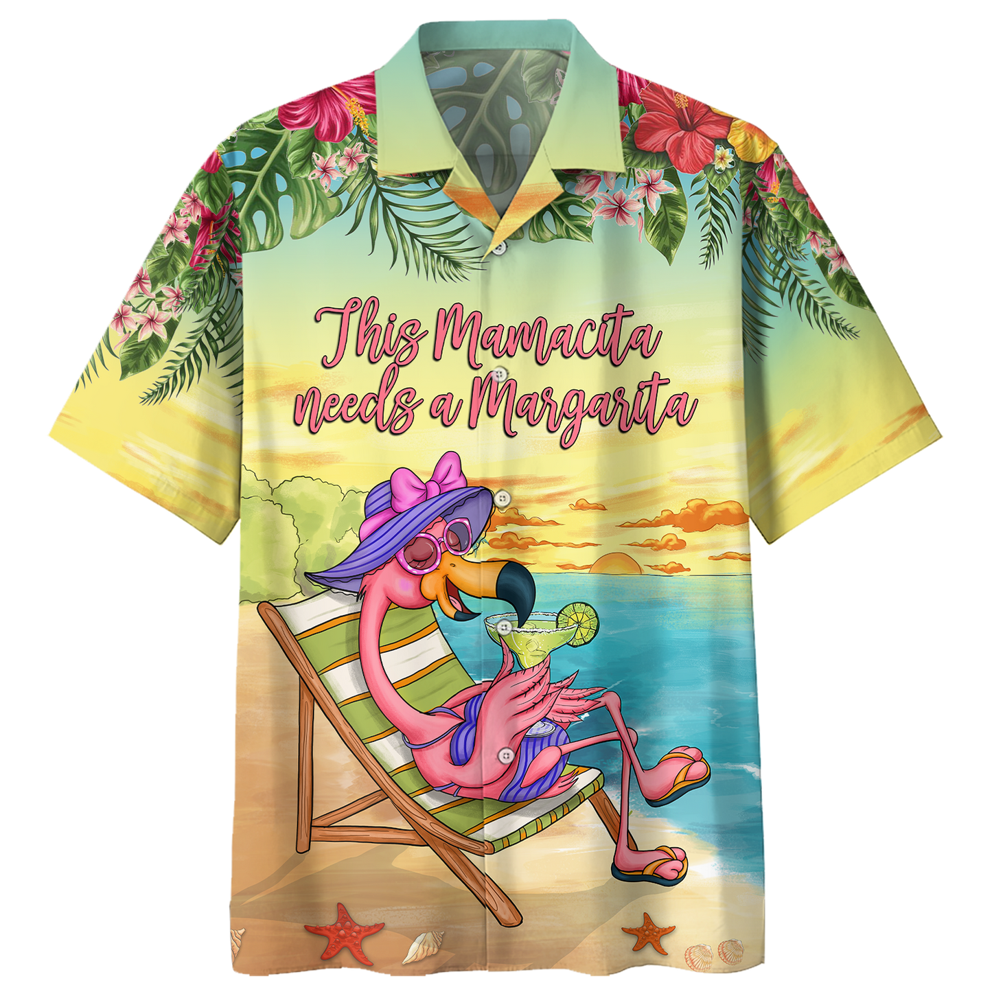 Flamingo - This Mamacita Needs A Maragrita Hawaiian Shirt