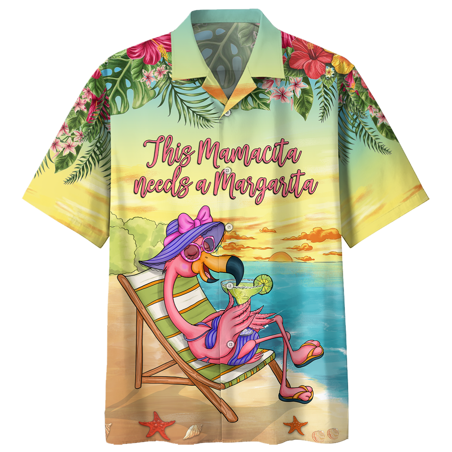 Flamingo - This Mamacita Needs A Maragrita Hawaiian Shirt