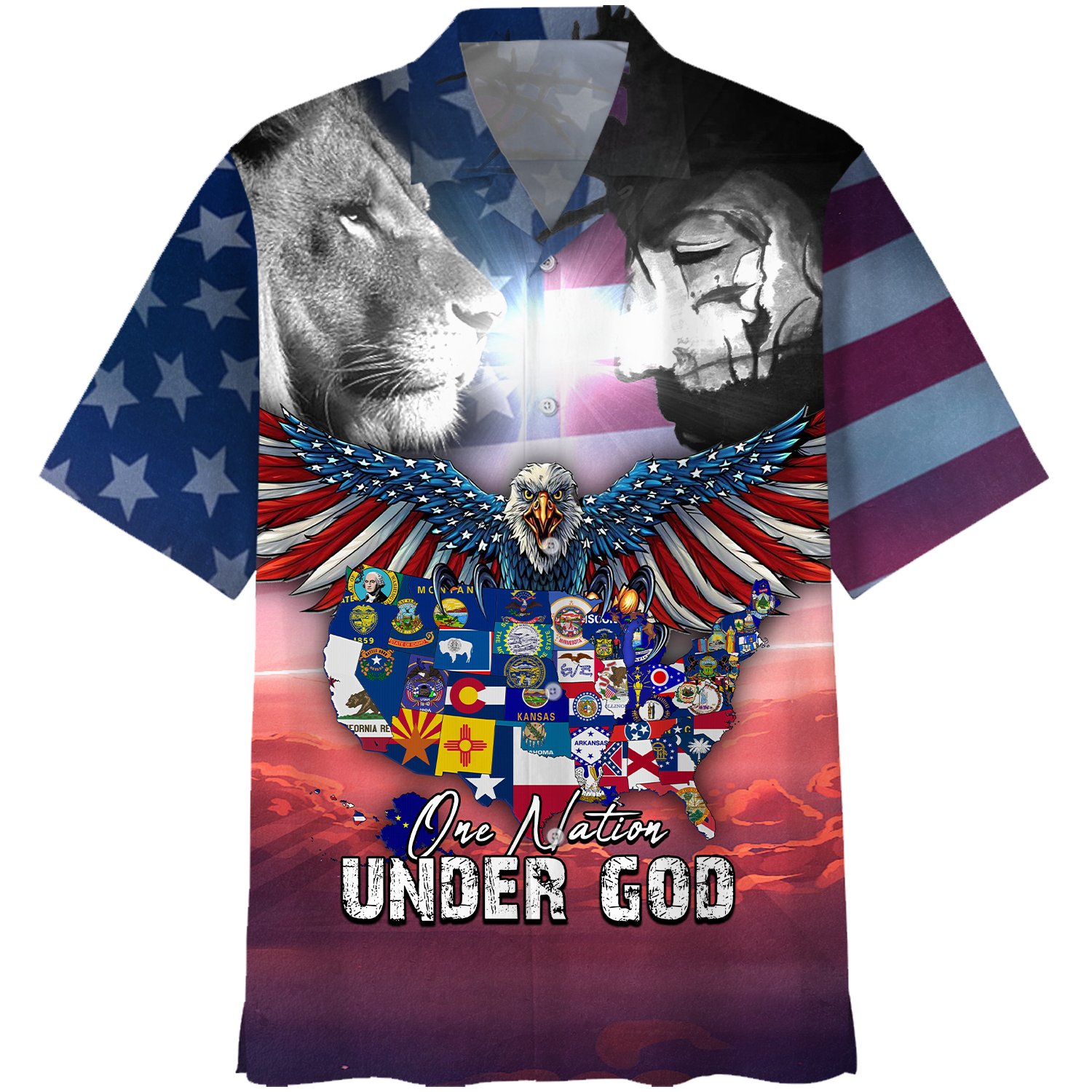 One Nation Under God Hawaiian Shirt