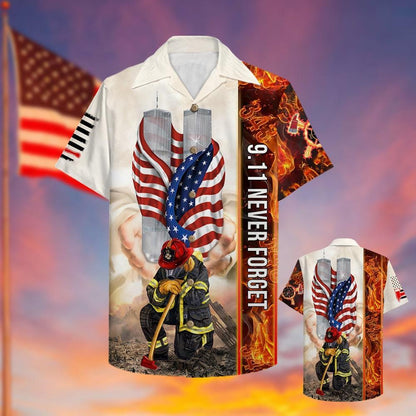 Firefighter 9.11 Never Forget - Hawaii Shirt Hawaiian