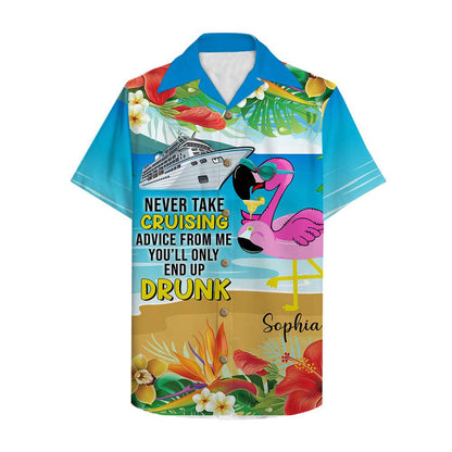 Cruise Flamingo Youll Only End Up Drunk Personalized Hawaii Shirt Hawaiian