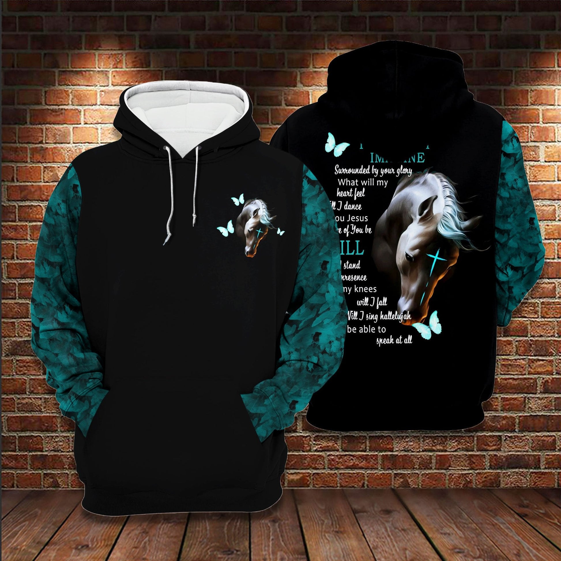 Horse And Jesus I Can Only Imagine 3D All Over Printed Hoodie Us Unisex Hoodie Size