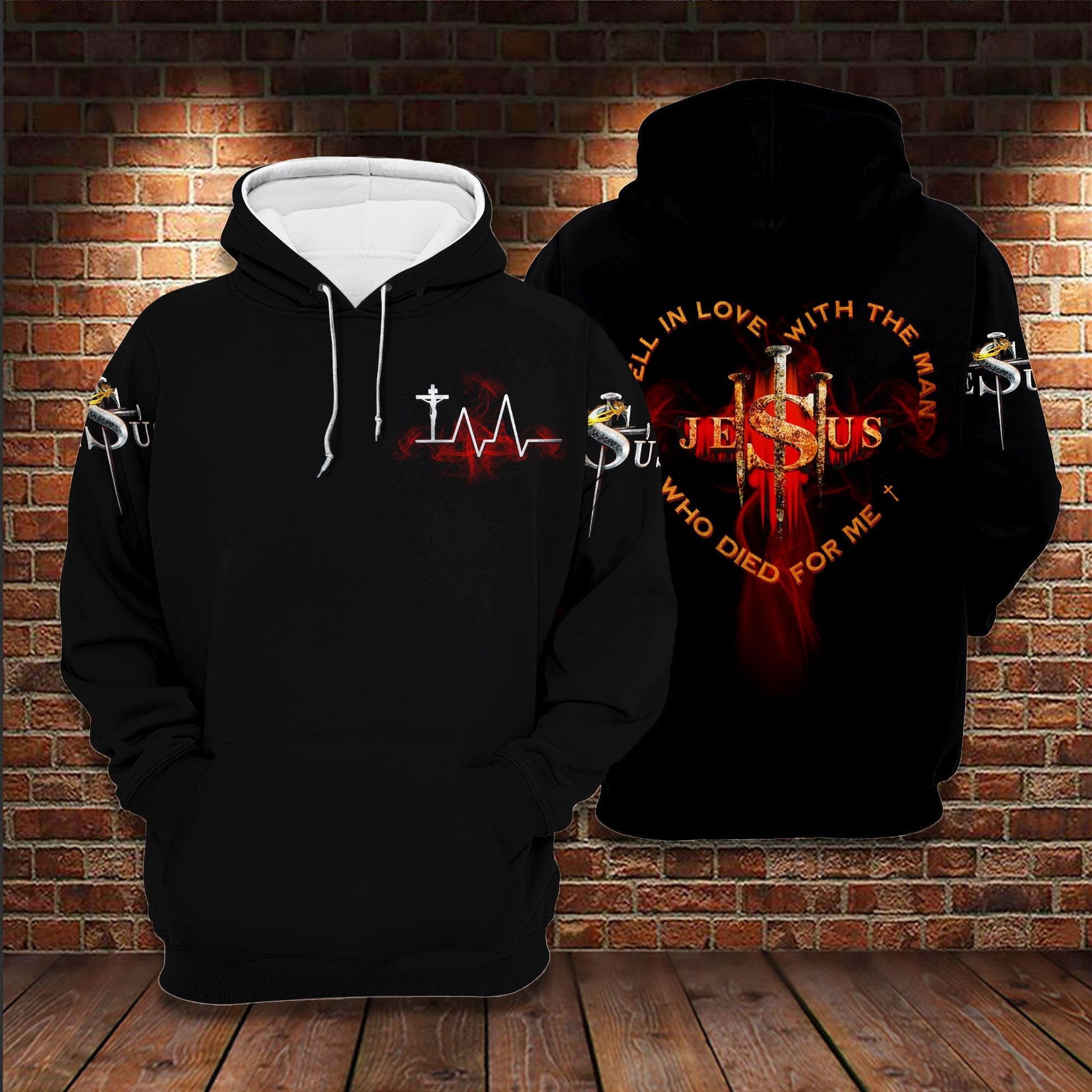 I fell In Love With The Man Who Died For Me 3D All Over Printed Hoodie Us Unisex Hoodie Size