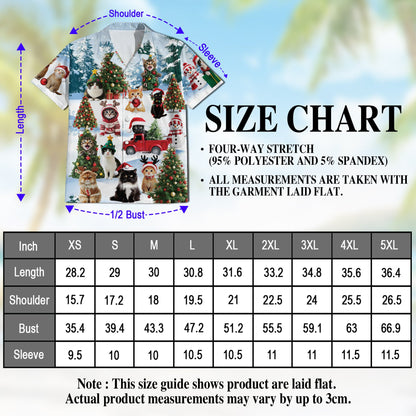 Tropical Skiing Hawaiian Shirt for Men, Button Down Aloha Shirt - Azhawaiian