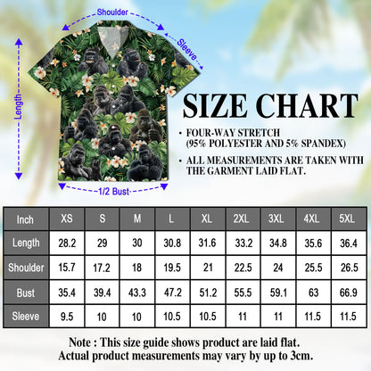 Funny Gorilla Smoking Hawaiian Shirt for Men, Button Down Aloha Shirt - Azhawaiian