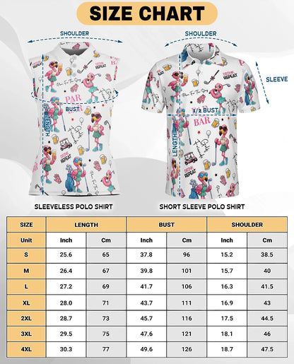 Par Then Bar Flamingo Sleeveless Polo Shirt for Women | Azhawaiian