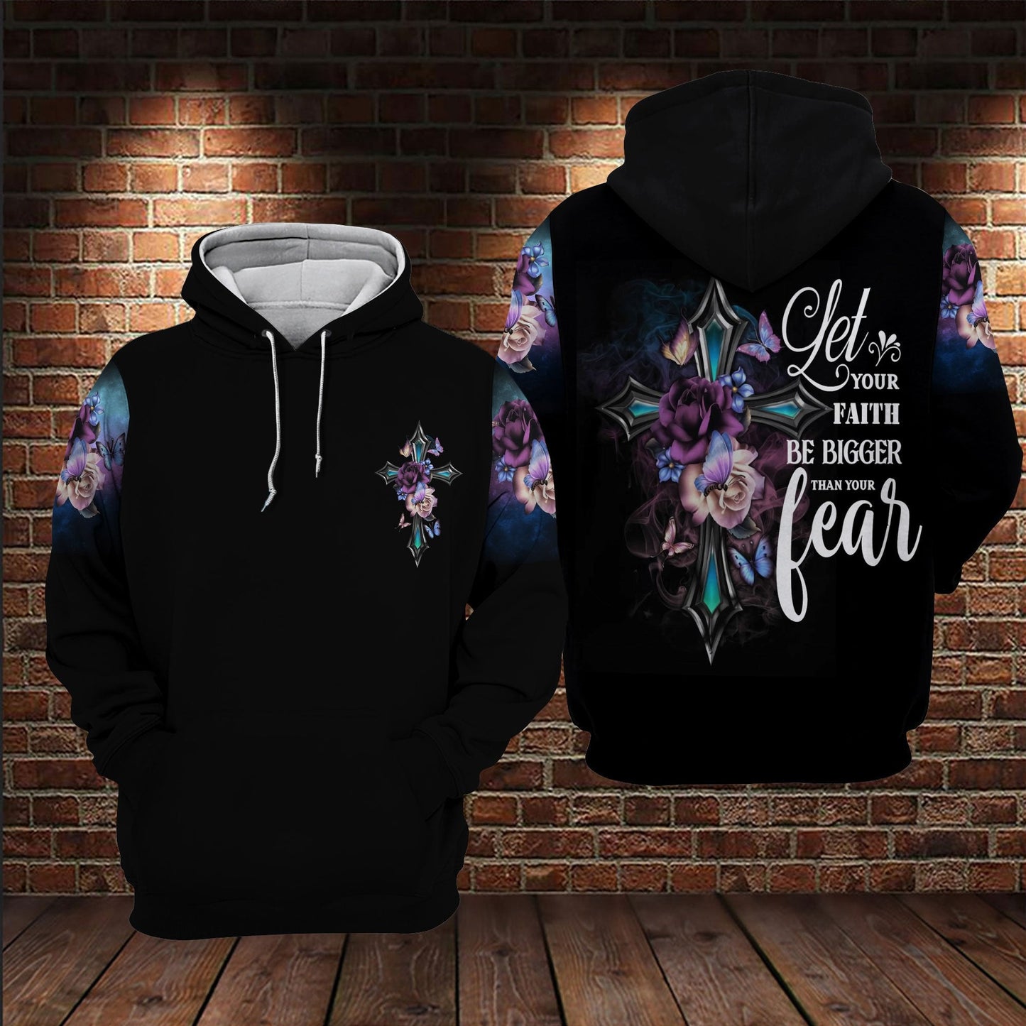 Let Your Faith Be Bigger Than Your Fear 3D All Over Printed Hoodie Us Unisex Hoodie Size