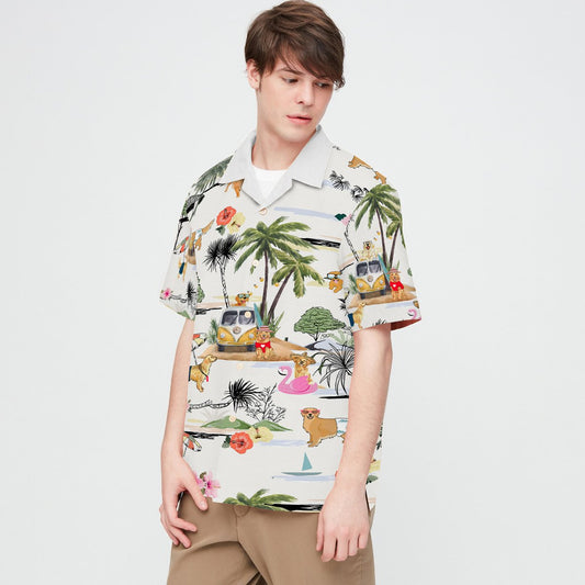 Golden with camping Hawaii Shirt