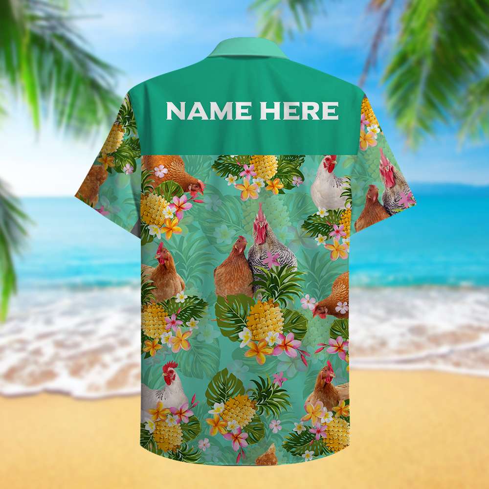 Farmer Chicken Custom Hawaii Shirt Hawaiian