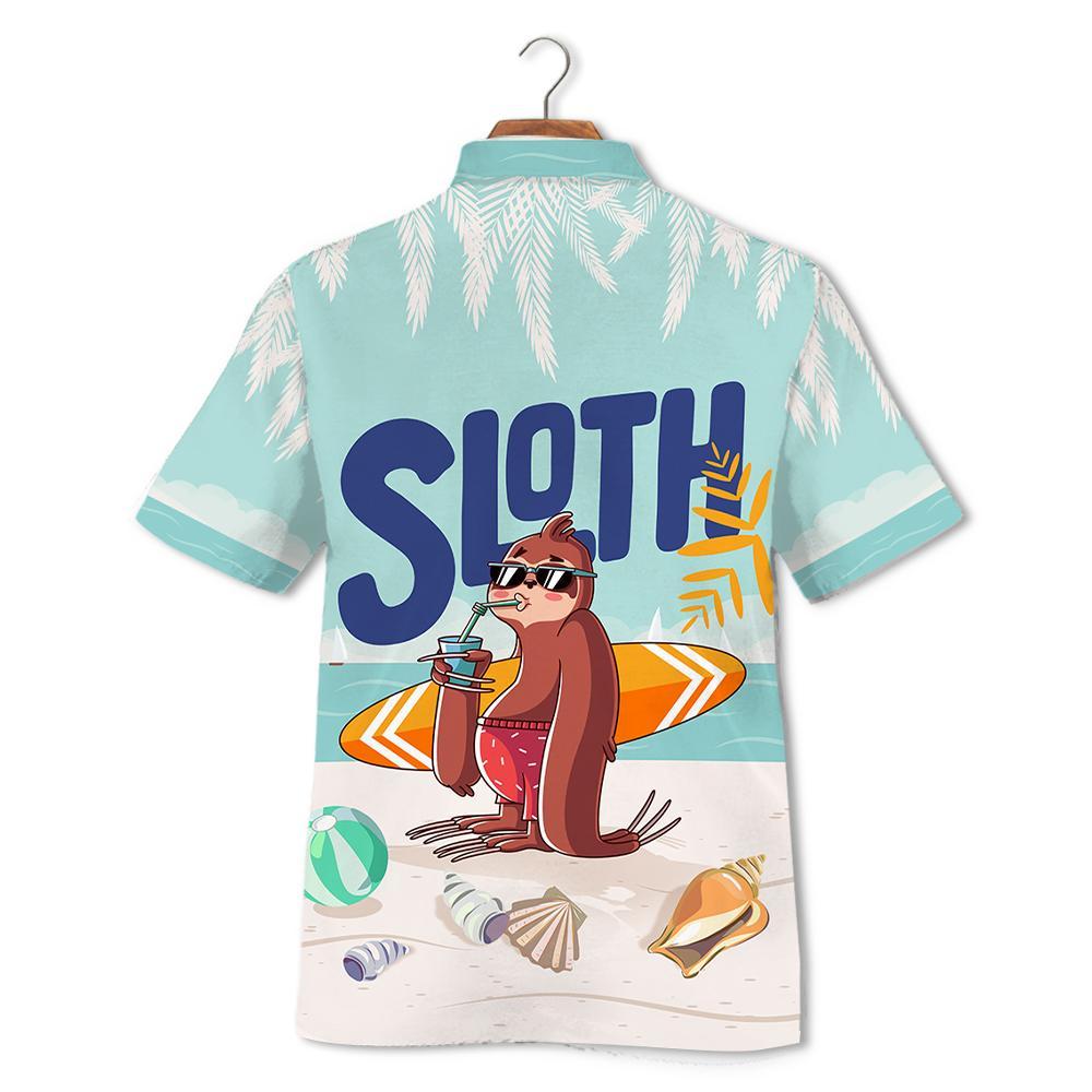 Sloth Summer Beach Hawaiian Shirt