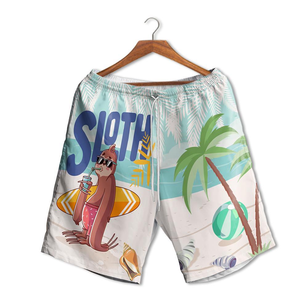 Sloth Summer Beach Hawaiian Shirt