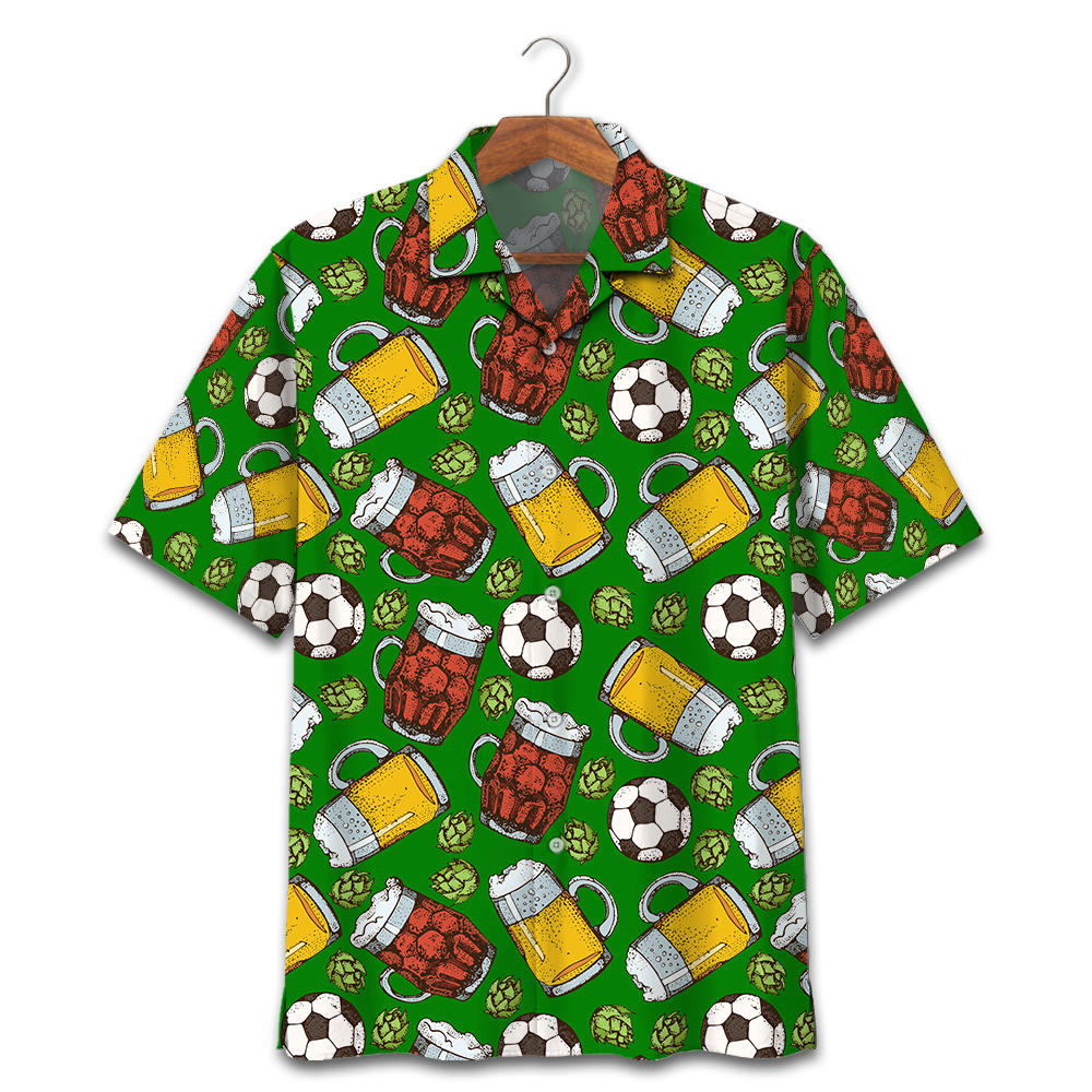 Beer Soccer Hops - Hawaiian Shirt