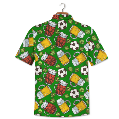 Beer Soccer Hops - Hawaiian Shirt