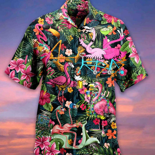 Aloha Flamingo 3D Hawaii Shirt Summer Tropical Hawaiian Shirts