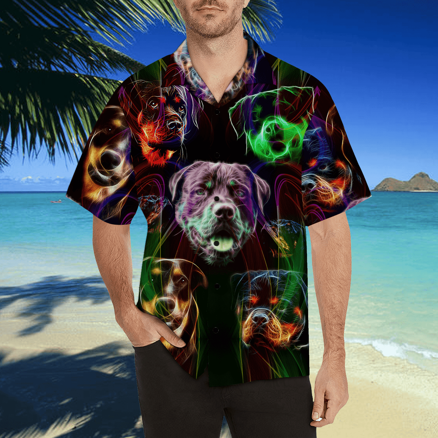 Rottweiler Colorful Tropical Leaves Hawaii Shirt Jjw18092002S Hawaiian Shirt