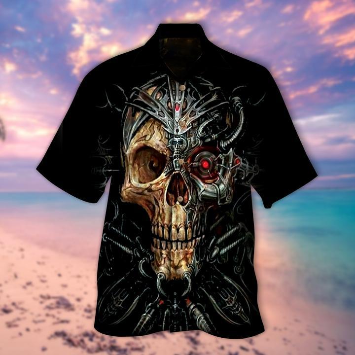 Robot Skull Halloween Hawaiian Shirt | For Men & Women | Adult | HW9295