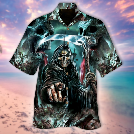 Stone Skull Statue Halloween Hawaiian Shirt | For Men & Women | Adult | HW9340