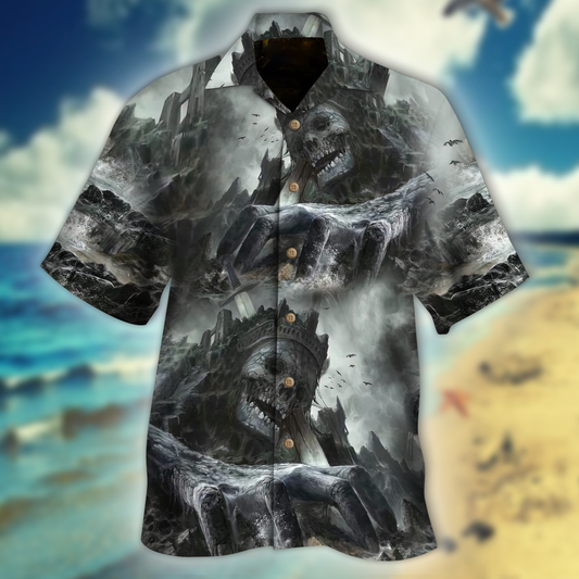 Stone Skull Halloween Hawaiian Shirt | For Men & Women | Adult | HW9155