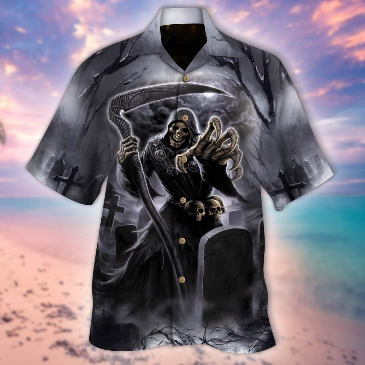 Grim Reaper Halloween Hawaiian Shirt | For Men & Women | Adult | HW9178