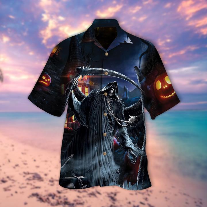 The Grim Reaper Halloween Hawaiian Shirt | For Men & Women | Adult | HW9179