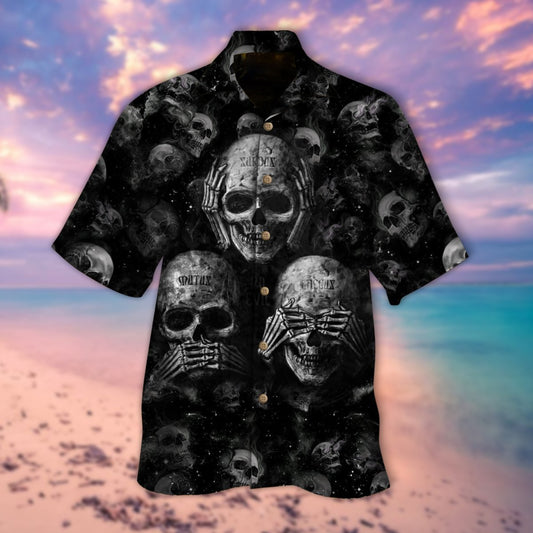 Emotion Skull Halloween Hawaiian Shirt | For Men & Women | Adult | HW9156