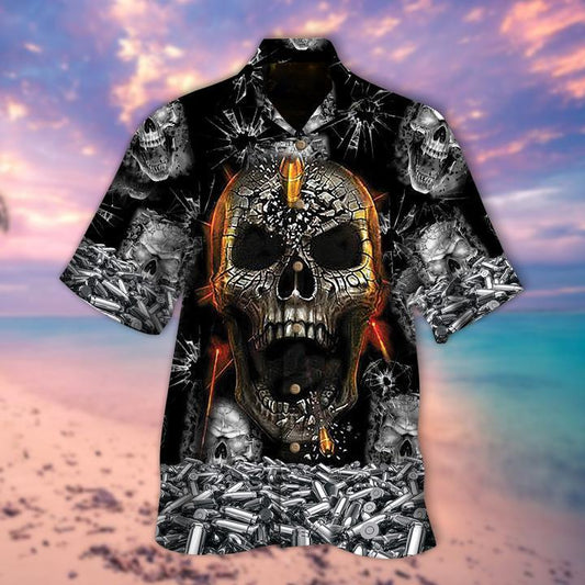 Bullet Skull Halloween Hawaiian Shirt | For Men & Women | Adult | HW9296