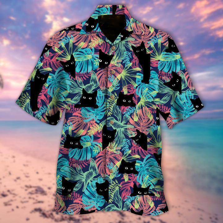 Black Cat Hawaiian Shirt