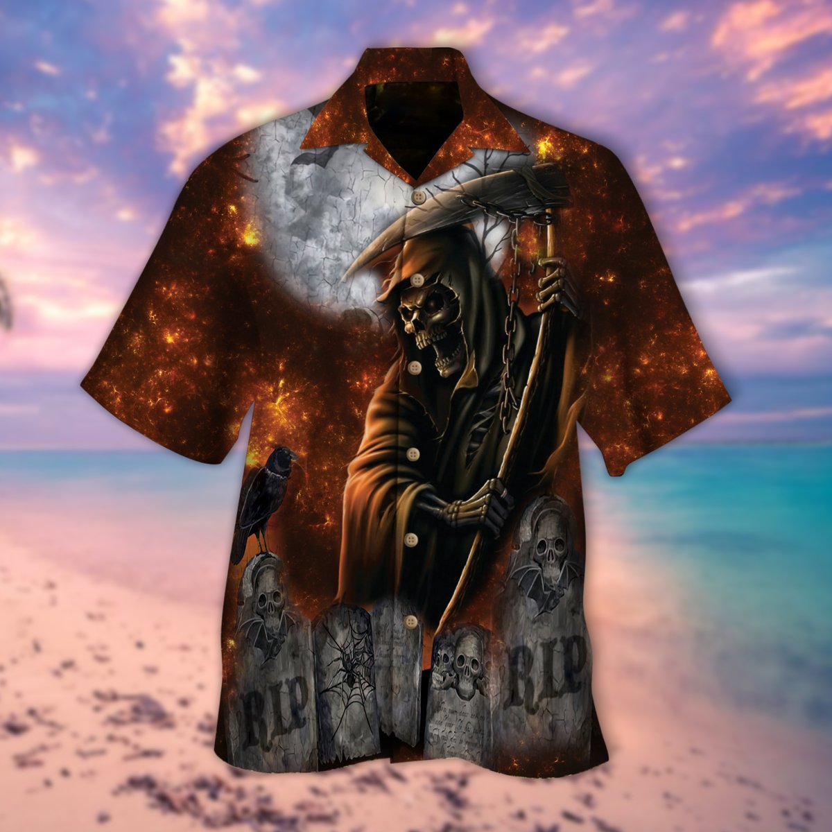 Grim Reaper Halloween Hawaiian Shirt | For Men & Women | Adult | HW9177