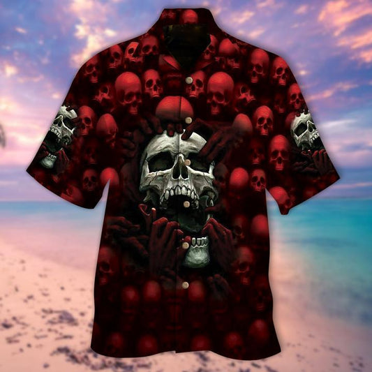 Spooky Skull Halloween Hawaiian Shirt | For Men & Women | Adult | HW9351