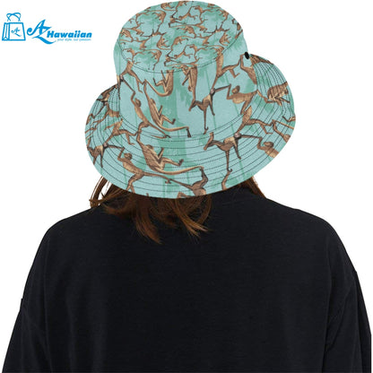 Monkey Palm tree background Unisex Bucket Hat