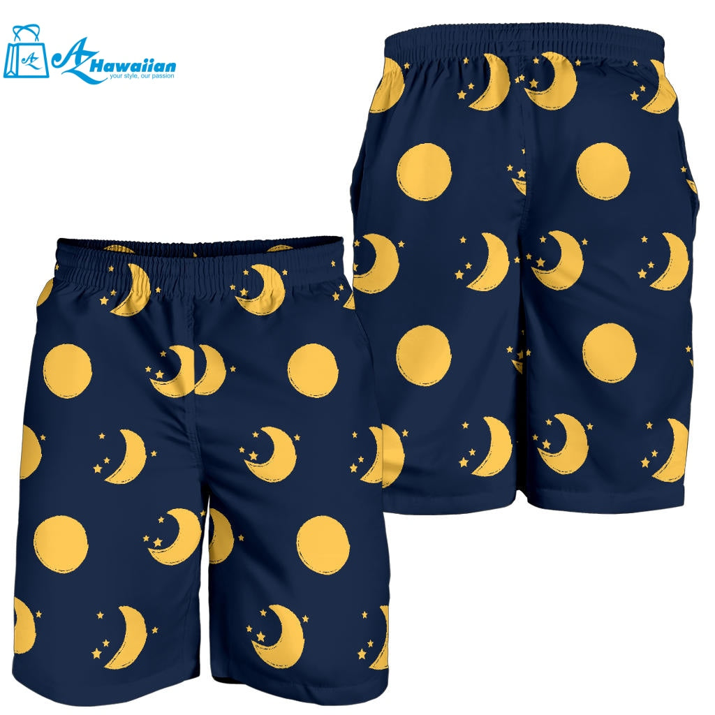 Moon Star Pattern Men Shorts