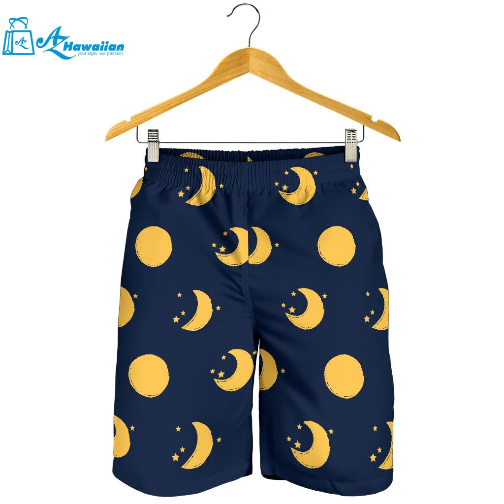 Moon Star Pattern Men Shorts