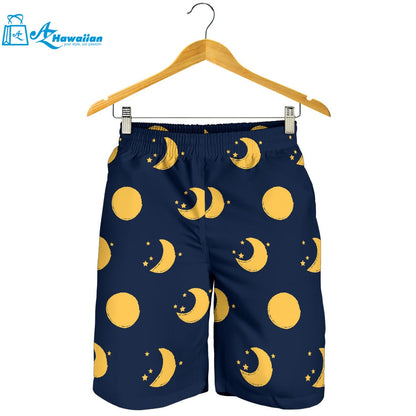 Moon Star Pattern Men Shorts