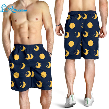 Moon Star Pattern Men Shorts