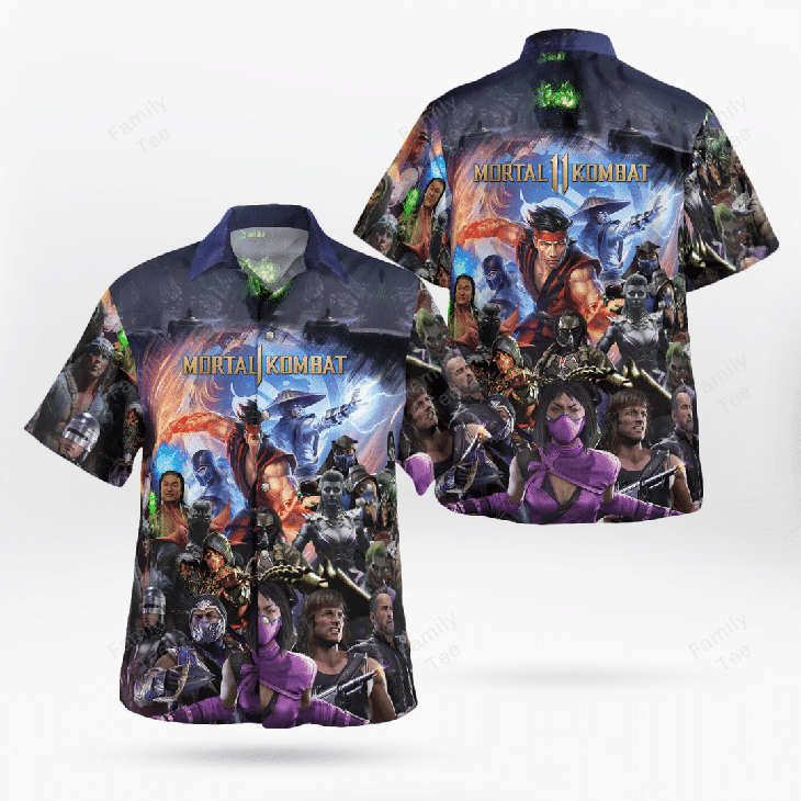 Mortal Kombat Hawaiian Graphic Print Short Sleeve 