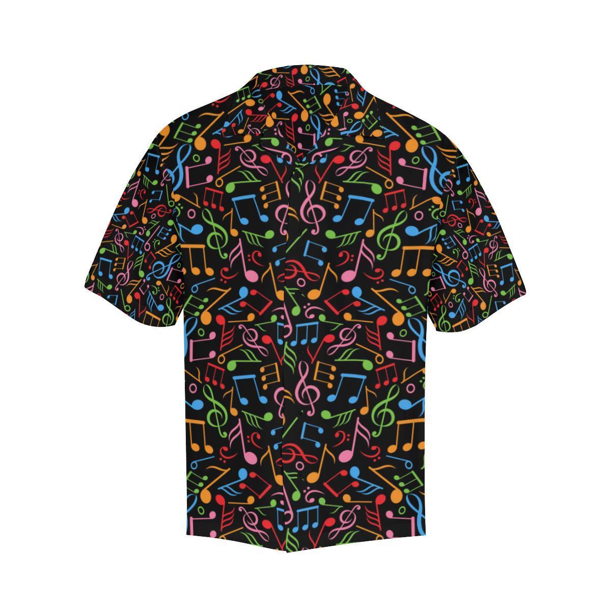 Music Note Colorful Themed Print Hawaiian Shirt