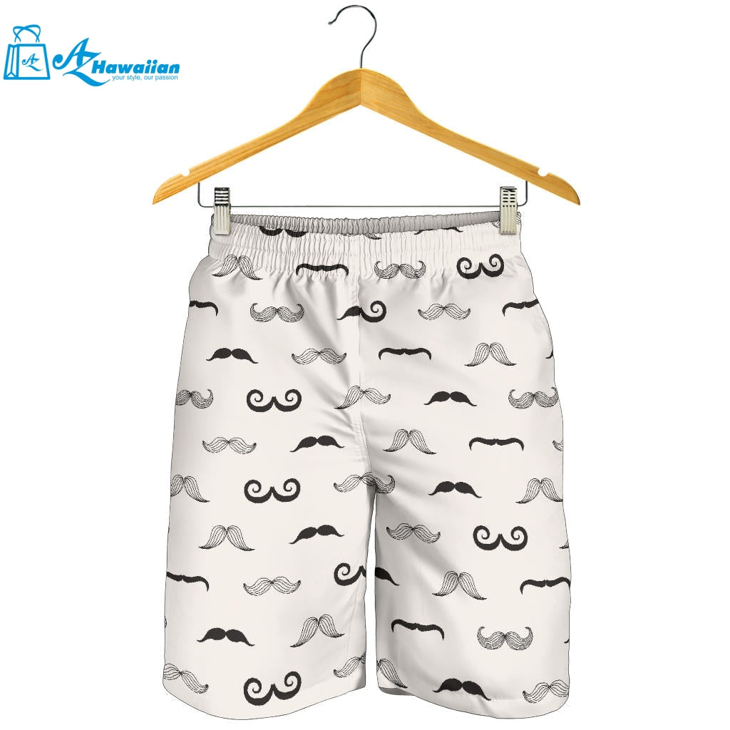 Mustache Beard Pattern Print Design 05 Men Shorts